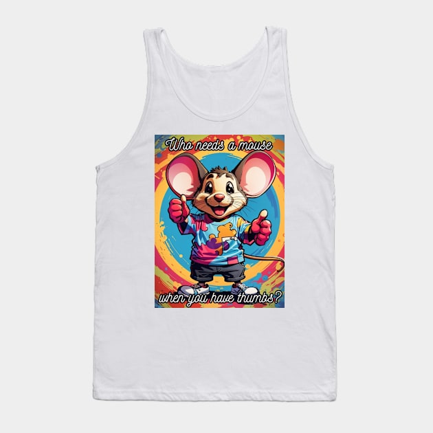 Who needs a mouse when you have thumbs? Tank Top by Grumpy Bean